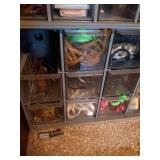 Gray Organizer With Contents