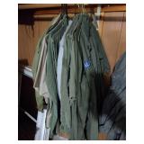 Closet Contents - Vintage Clothes, Military Clothes, Boots, Etc.