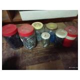 (7) Jars of Hardware