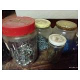 (7) Jars of Hardware