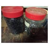 (7) Jars of Hardware