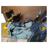 Military Duffle With (4) Pairs of Size 13 & 14 Boots