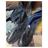 Military Duffle With (4) Pairs of Size 13 & 14 Boots