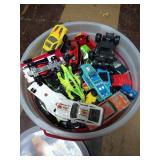 Large Ice Cream Bucket of Die-Cast Cars