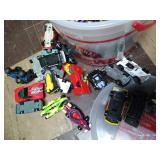 Large Ice Cream Bucket of Die-Cast Cars