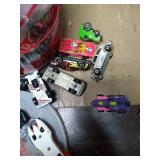 Large Ice Cream Bucket of Die-Cast Cars