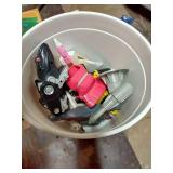 Bucket of Vintage Toys & Vintage Electric Bell Kit