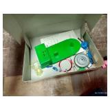 Bucket of Vintage Toys & Vintage Electric Bell Kit