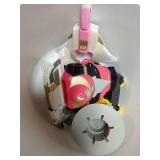 Bucket of Vintage Toys & Vintage Electric Bell Kit