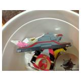 Bucket of Vintage Toys & Vintage Electric Bell Kit