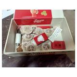 Cigar Box With Army & Air Force Exchange Wooden Nickels