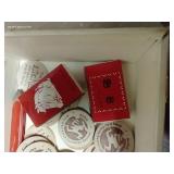 Cigar Box With Army & Air Force Exchange Wooden Nickels