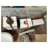 Tote of Misc - Plaster Molds, Boy Scout Derby Kit, Torch, Etc