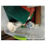 Tote of Misc - Plaster Molds, Boy Scout Derby Kit, Torch, Etc