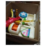 Box of Vintage Toys - Tonka, Etc