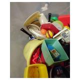 Tote of Vintage Toys - Mostly Kitchen/Food
