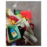 Tote of Vintage Toys - Mostly Kitchen/Food