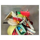 Tote of Vintage Toys - Mostly Kitchen/Food