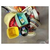 Tote of Vintage Toys - Mostly Kitchen/Food