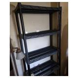Plastic Storage Shelf System & Tall Floor Lamp