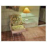 Vintage Patio Armchair , Table & Lamp