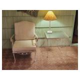 Vintage Patio Armchair , Table & Lamp