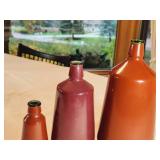 3 Vintage Foncesco Wine Bottles.