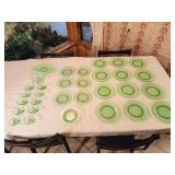 31 Pcs. Of Vintage Green Glass