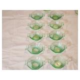 31 Pcs. Of Vintage Green Glass