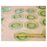 31 Pcs. Of Vintage Green Glass