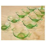 31 Pcs. Of Vintage Green Glass