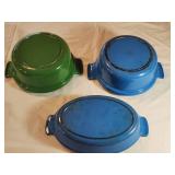 3 Pcs. Vintage Descoware Cast Iron Cookware