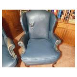 Vintage Leather Wingback Chairs