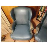 Vintage Leather Wingback Chairs