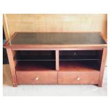 Glass Top TV Table