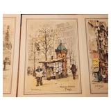 Vintage Paris Street Scene Prints