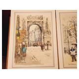 Vintage Paris Street Scene Prints