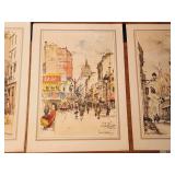 Vintage Paris Street Scene Prints