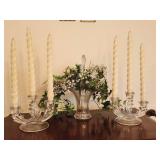 Vintage Crystal Candelabras & Centerpiece