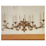 Large Vintage Florentia 7 Light Wall Sconce