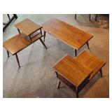 Vintage Coffee and Pair of End Tables
