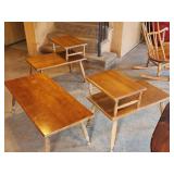 Vintage Coffee and Pair of End Tables