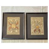 2 Vintage Madhubani Paintings
