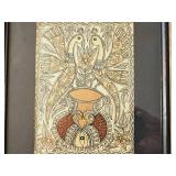 2 Vintage Madhubani Paintings