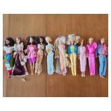 Vintage 10 Barbie Dolls Lot