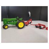 John Deere Model 70 Tractor with Broken 4 bottom plow 1/16 Scale