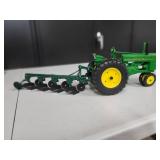 John Deere Model G with 4 Bottom Plow Tractor 1/16 Scale