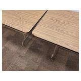 Ten Heavy Older Wooden Folding Tables