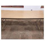 Ten Heavy Older Wooden Folding Tables