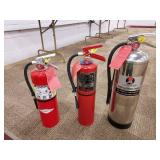 Three Large Commercial Fire Extinguishers